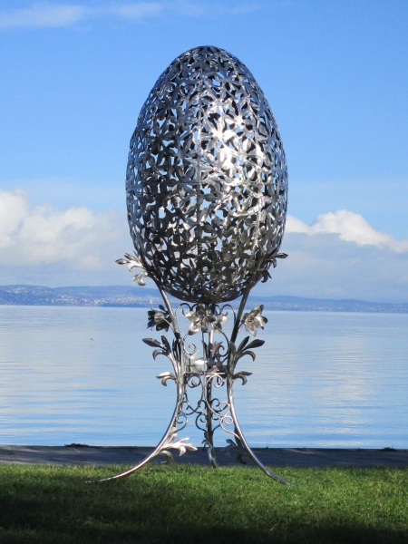 Big Egg Faberge Sculpture